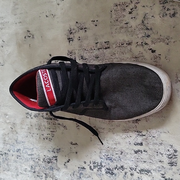 Men's grey Lacoste canvas shoes - Picture 7 of 8